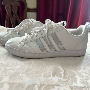 White Adidas Shoes 8.5
